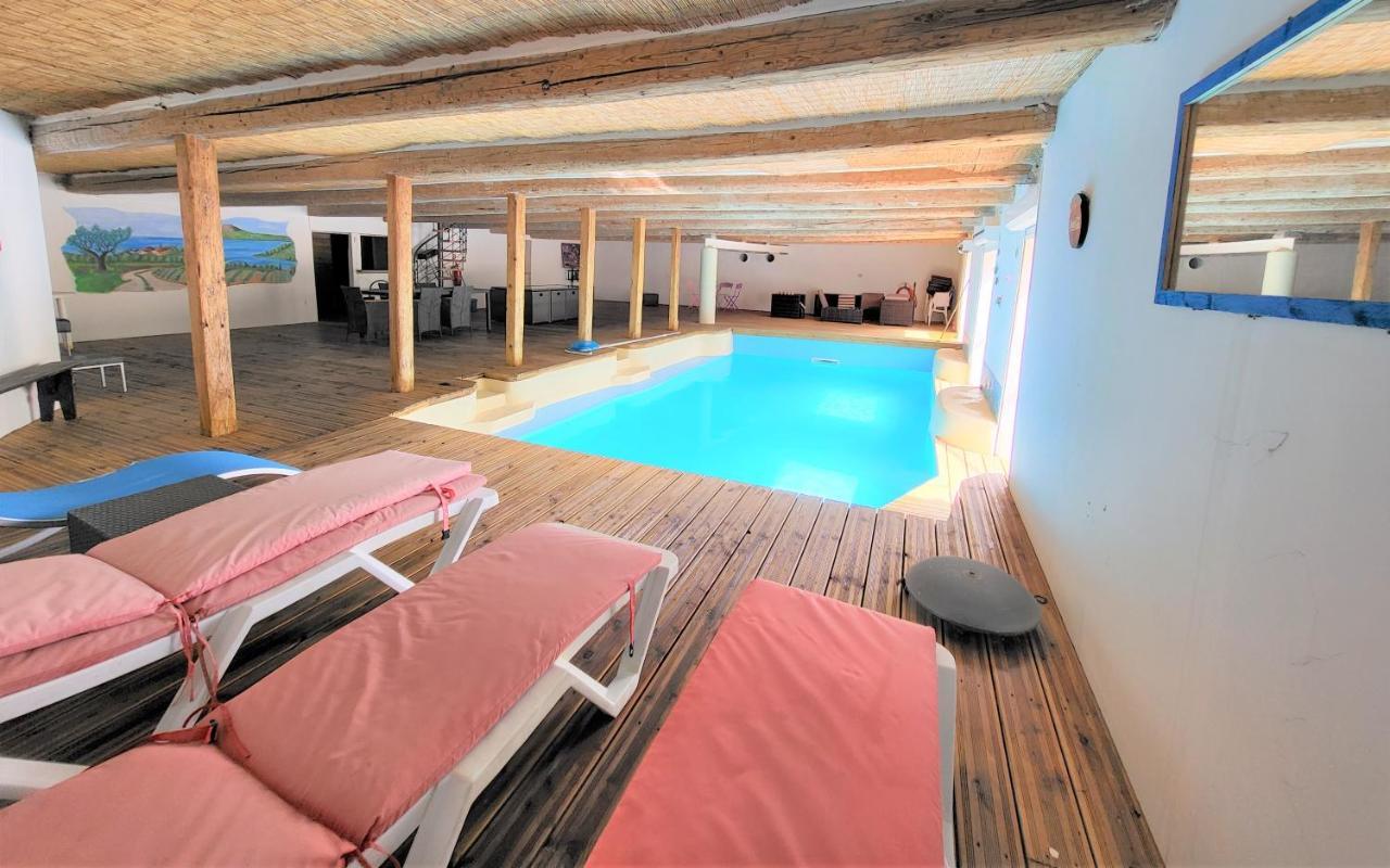 Maison 3 Chambres Avec Piscine Couverte Lespignan Buitenkant foto